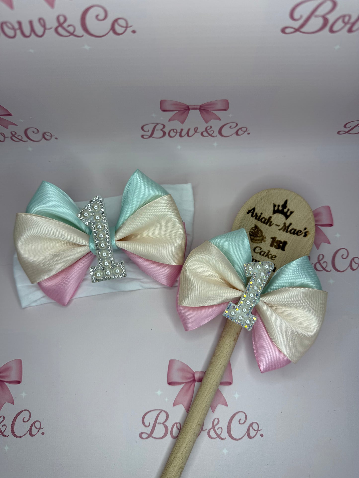 Cake smash spoon & headband set