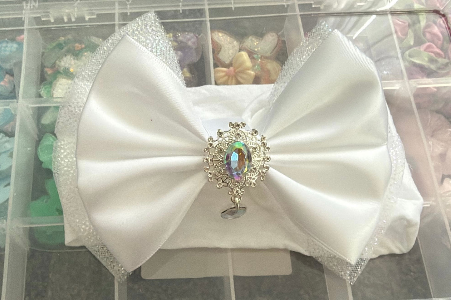Tulle dangle bow