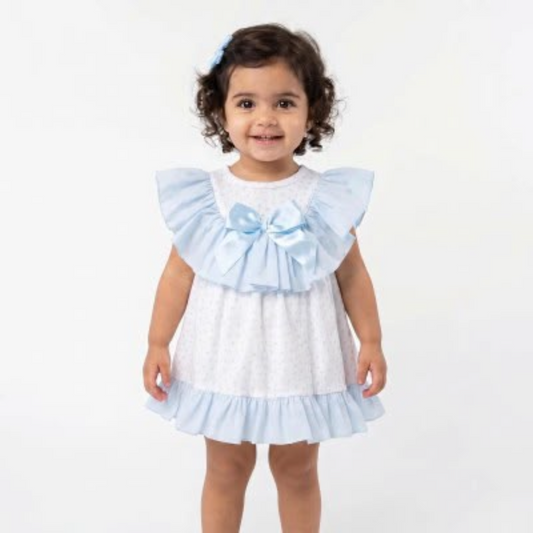 Wee Me Blue Heart Puff Dress